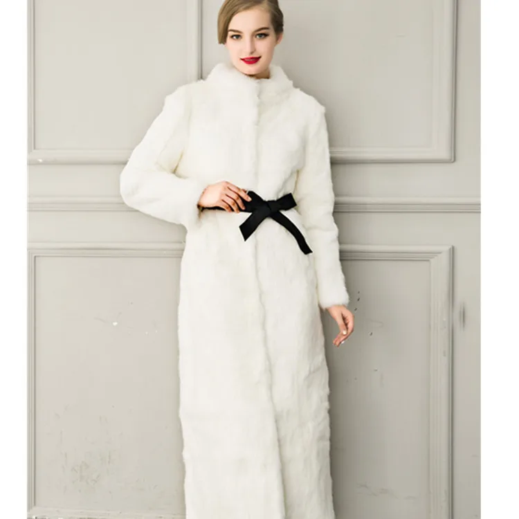 Fur Coat Women Winter Faux Fur Coat Imitation Rabbit Fur Long Section with a Stand Collar Coat for Women Winter Coat Women