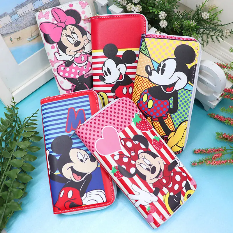 Кошелек для девочек Disney детский бумажник с монетницей Минни и Микки милый