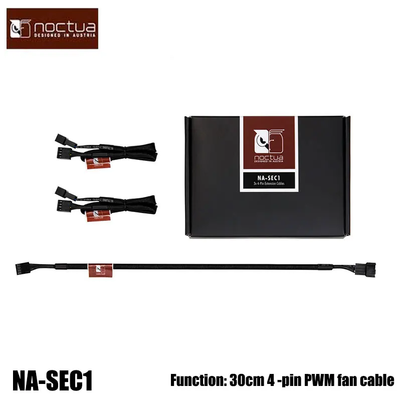 

Noctua NA-SEC1 30CM 4-pin PWM Fan Cable Provides Ample Coverage When Installing Fans on Larger Cases