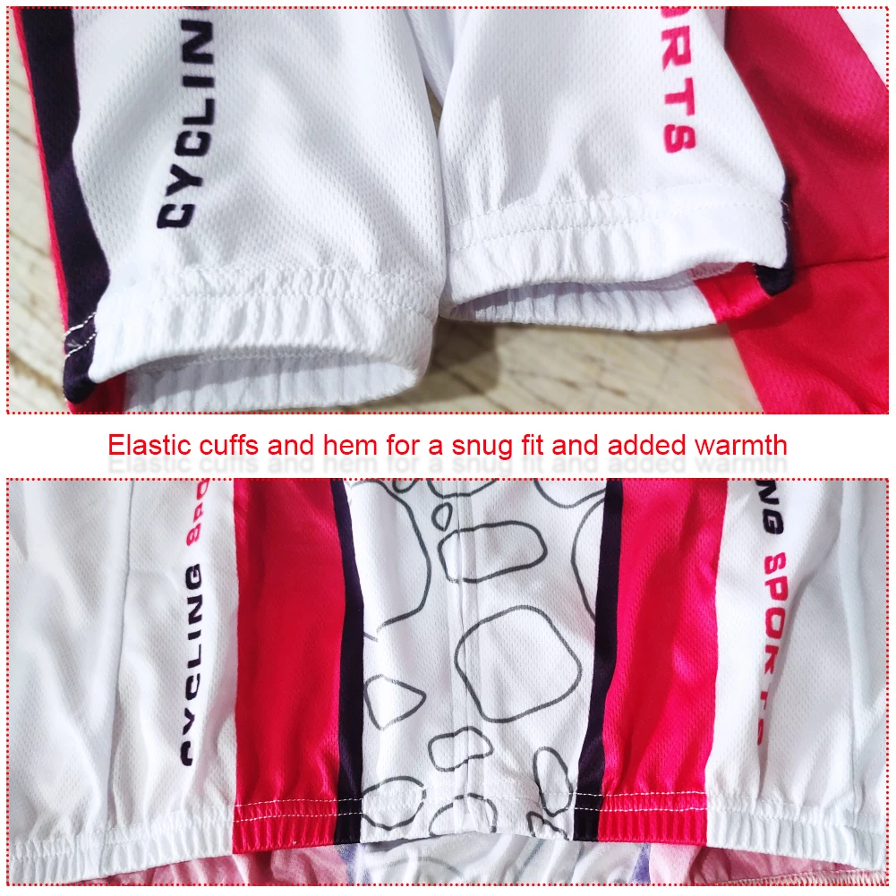 Женский велосипедный трикотаж с длинным рукавом комбинированный костюм для езды