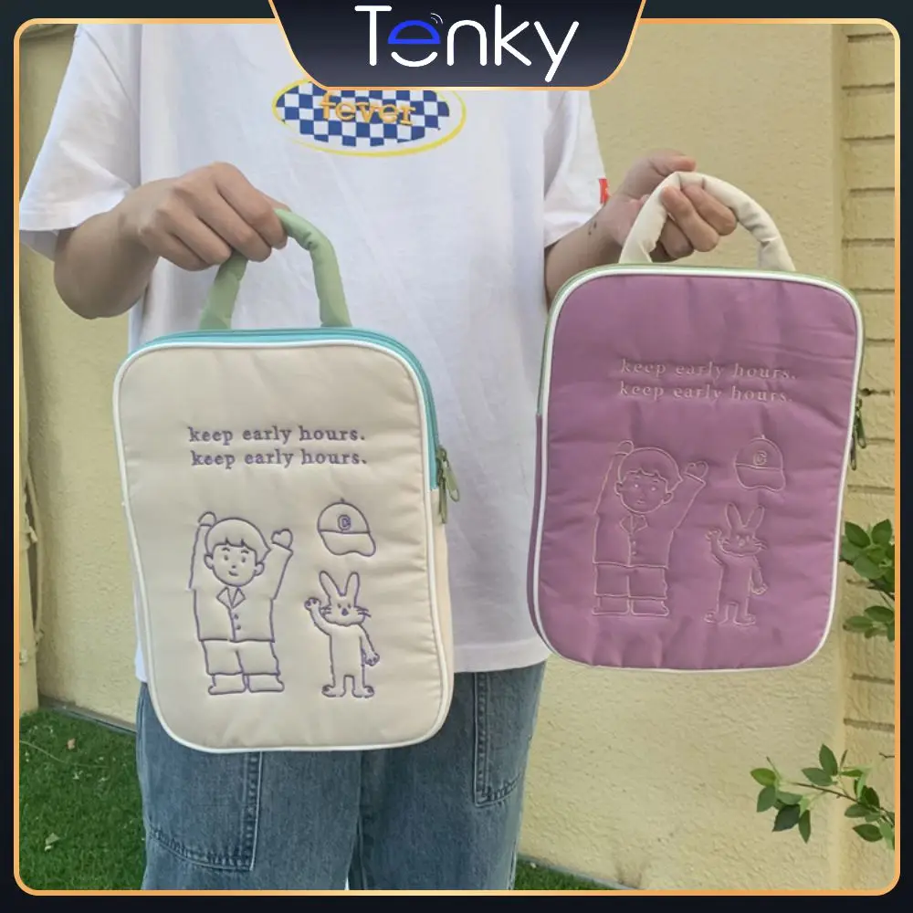 

Cartoon Printing Design Color Retro Laptop Bag Cartoon Portable Tablet Computer Bag Niche Fashion Trends Ins Wind Fashion Goods