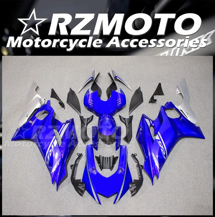 

4Gifts New ABS Motorcycle Fairing Fit For Fit YAMAHA YZF R6 2017 2018 2019 2020 2021 2022 Bike Fairings Kit Shell Silver Blue