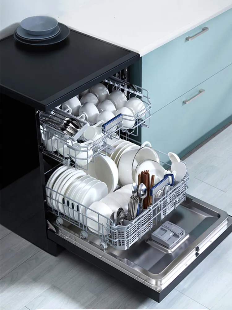 

220V Midea Built-in Freestanding Frequency Conversion Dishwasher Household Automatic Hot Air Drying Upgraded15 Sets DishWasher