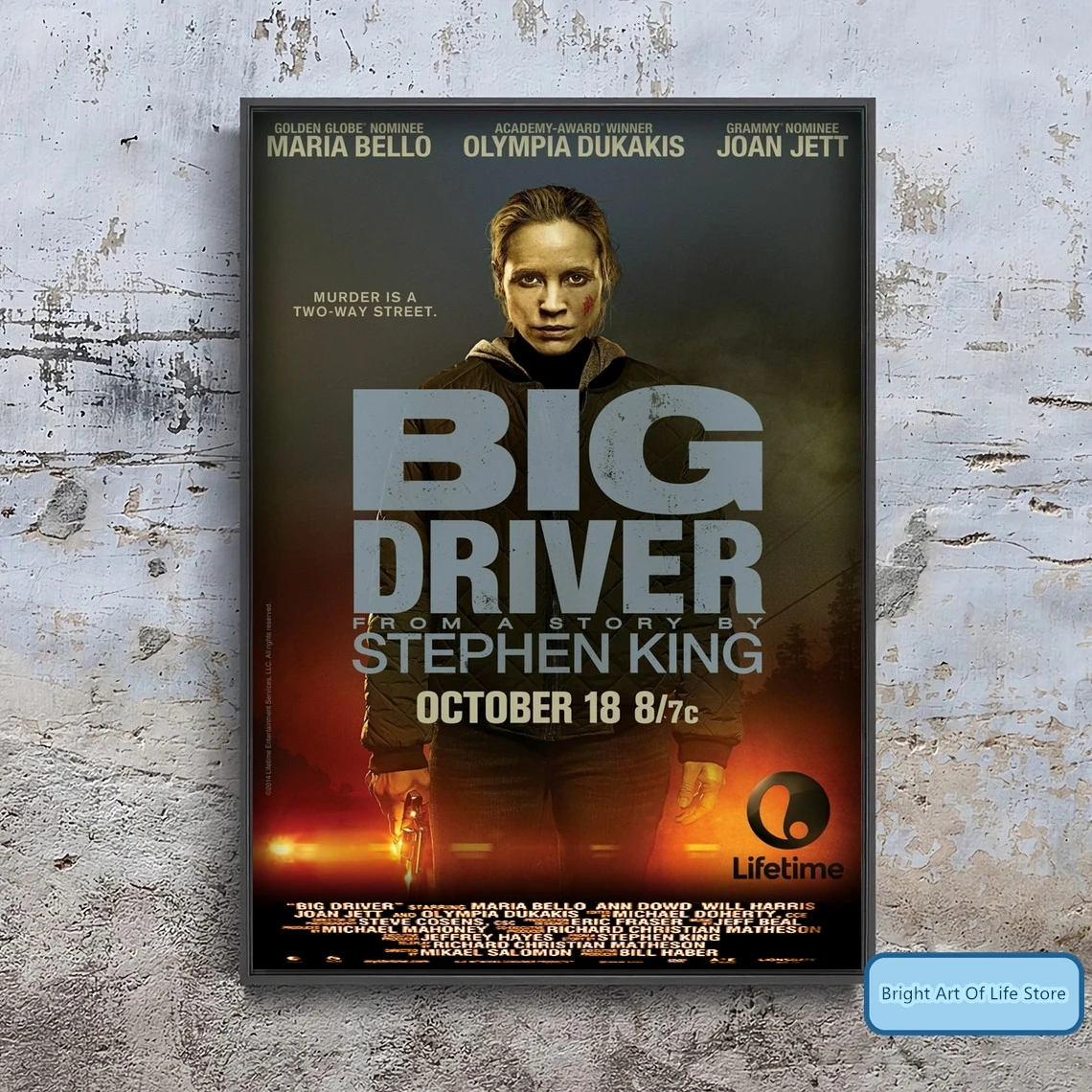 

Big Driver (2014) Movie Poster Cover Photo Canvas Print Wall Art Home Decor (Unframed)