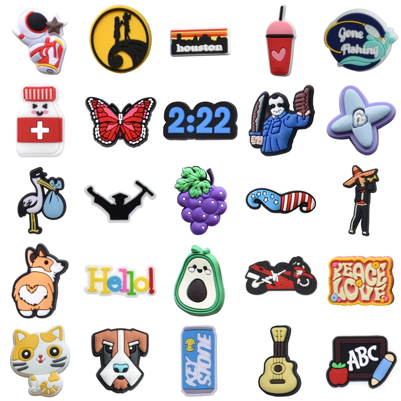 

Wholesale Bulk Shoe Charms Boy Gifts Decorations for Crocs Packs Para Pins Men Shoes Accessories Set Jeans Kids Women Charm Girl