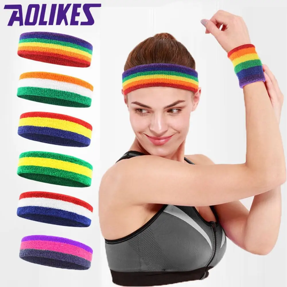 

Fitness Running Cycling Sweatband Sweat Headband Men Women Elastic Breathable Yoga Hair Bands Head Sweat Bands