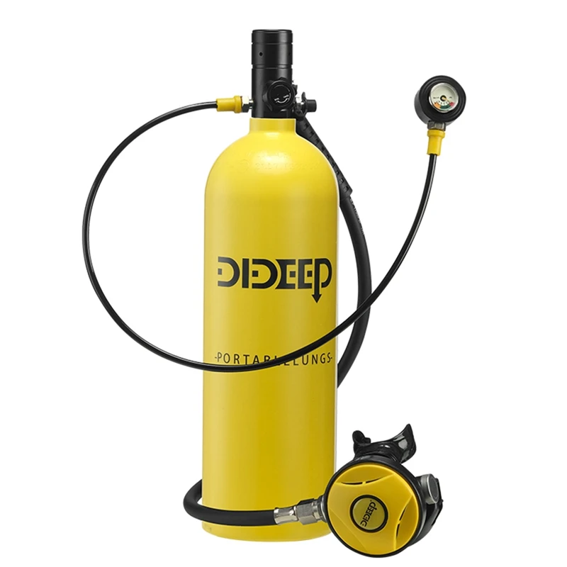 

NEW-DIDEEP X5000 Pro 2L Scuba Diving Tank Vest Bag Adapter Mini Oxygen Cylinder Set Respirator Air Tank Diving Equipment