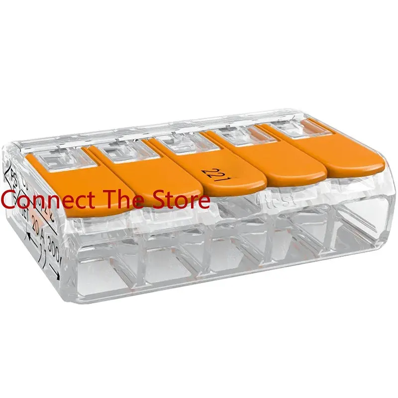 

1PCS 221-415 Wiring Terminal Wire Connector Branch Bar Quick Insulated Parallel 5-port 5P