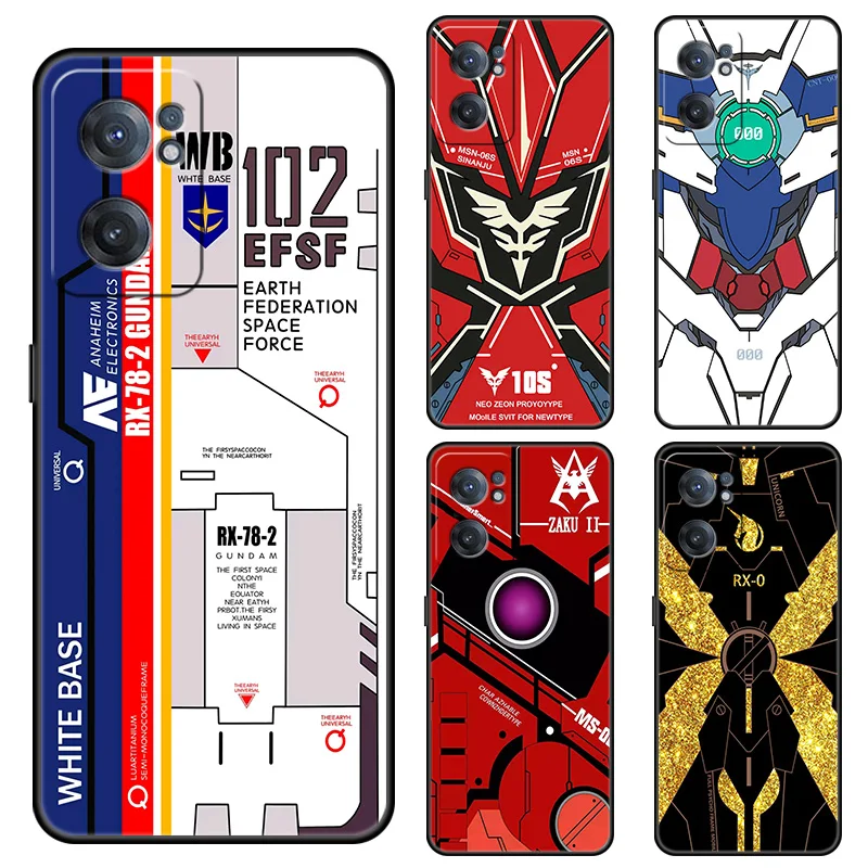 Case For OnePlus 8 Nord Z CE 2 9 10 Pro 10R 9R 7 8T 7T ACE N200 N100 N20 N10 Funda Silicone Phone Cover Gundam Unicorn Mask Capa