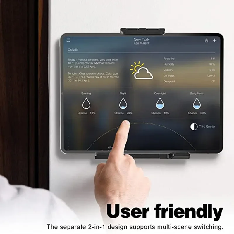 Настенная кухонная подставка для телефона подходит IPad/планшета 4 7-11 дюймов