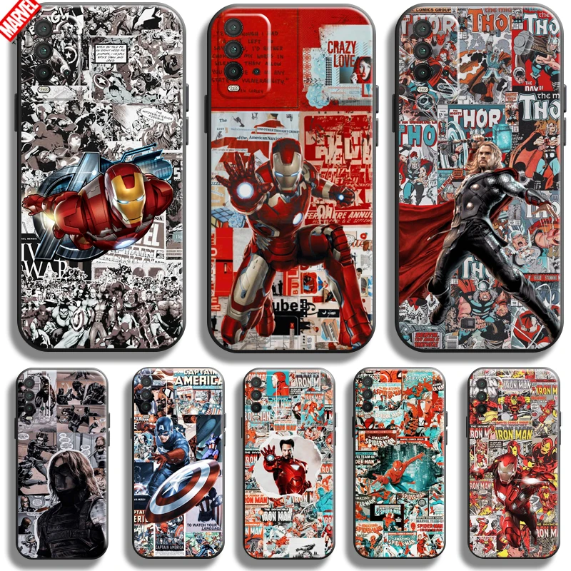 

Marvel Avengers Phone Case For Xiaomi Redmi Note 8 8T 9 9T 9S 10 10S 10T Pro Max 5G Redmi 8 8A 9 9T 9A 9AT 9C 9i Funda Coque