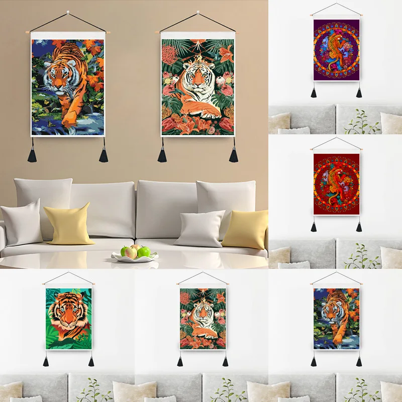 

Ins Южная Корея дневной Тигр Современная подвесная Картина гостиная спальня декоративная картина диван простая картина сердечник кто