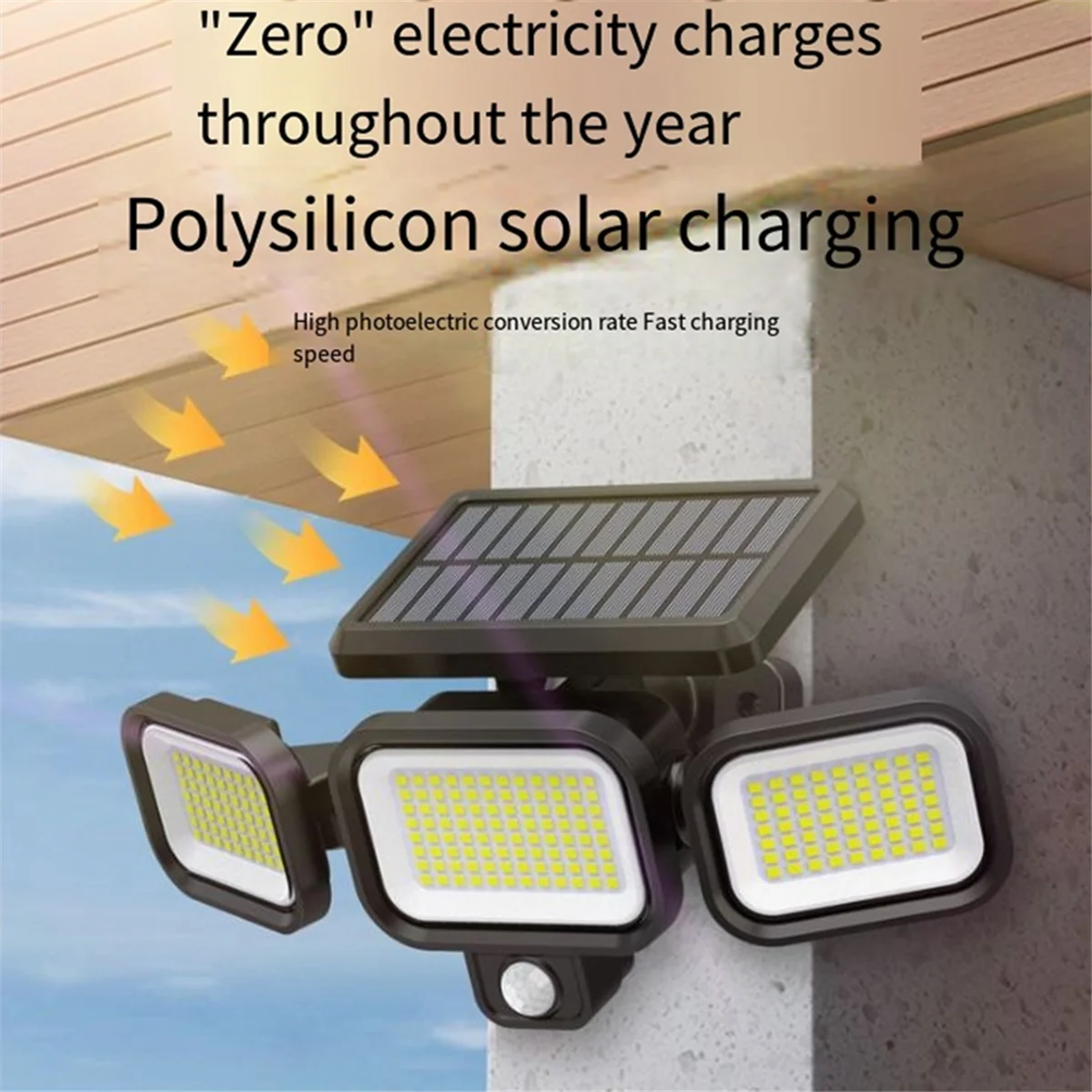 Солнечный свет 222LED Solar InductionOutdoor Light Водонепроницаемые охранные фонари на