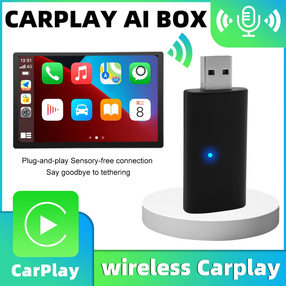 

Автомобильный мини-проводной и беспроводной адаптер для CarPlay USB Plug & Play беспроводной ключ для iPhone Bluetooth-совместимые автомобильные аксессуары