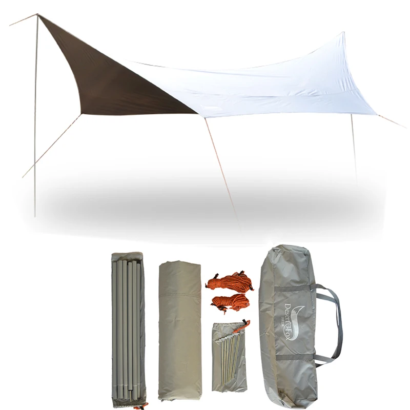 

Desert&Fox Camping Sun Shelter Tarp Waterproof UV Outdoor Awning Portable Tent Garden Canopy Sun Shade Hammock Beach Rain Fly