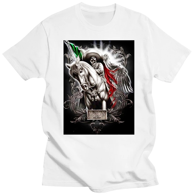 

funny t shirts Summer Fashion cotton Style Aztlan Zapata's Last Ride Mens Graphic T Shirt