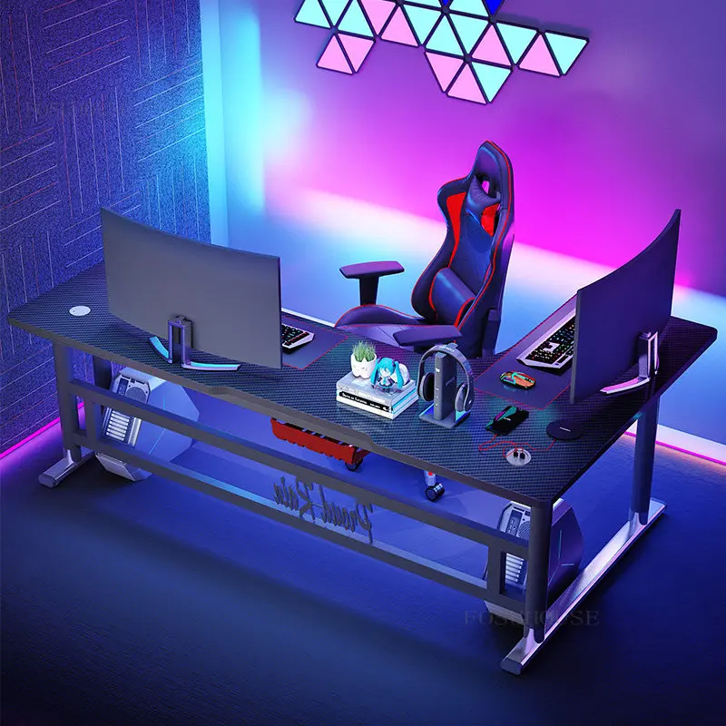 

Nordic L Shaped Gaming Table Desktop Computer Desks Home Bedroom Writing Office Table Corner Gaming Desks Double Computer Tables