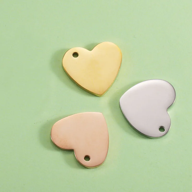 

20Pcs PVD Plated Stainless Steel Cutting Hollow Heart Connector Pendant Charms For DIY Making Braid Bracelets Necklaces Keychain