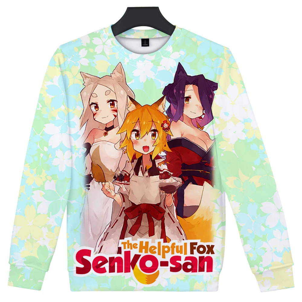 

The Helpful Fox Senko San 3D Prints Anime Crewneck Sweatshirt Unisex Fashion Long Sleeve Sweatshirts Casual Streetwear Clothes