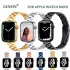 Металлический браслет для Apple Watch band 44 мм 40 мм ремешок 41 мм 45 мм тонкий браслет из нержавеющей стали Correa для iWatch 38 мм 42 мм браслет SE 6 7