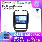 Автомобильный мультимедийный видеоплеер IPS Android 11 для Dodge Caravan 4 для Chrysler Grand Voyager RS 2000-2012 GPS Serero BT OBD2