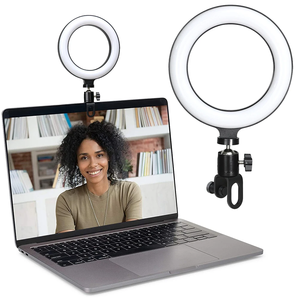 

USB Ring Light LED Circle Lights Selfie Fill Light Phone Light Ring with Tripod Phone Holder for Live Stream/Makeup/YouTube