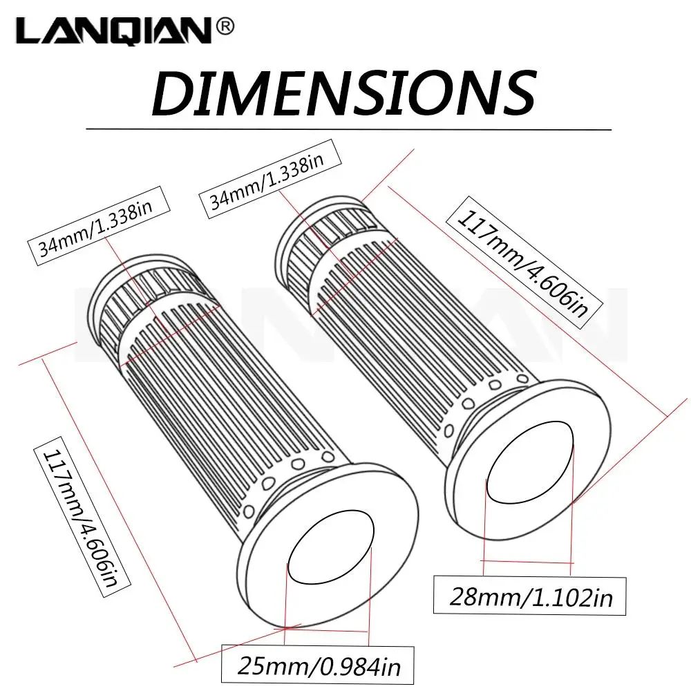 Резиновые Нескользящие ручки 1 пара для мотоцикла аксессуары езды на мотоцикле 25