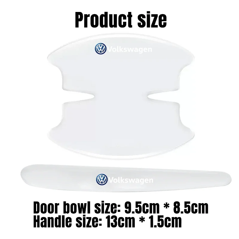 4/8 шт. защитные наклейки на дверную ручку автомобиля авто эмблема пленка против