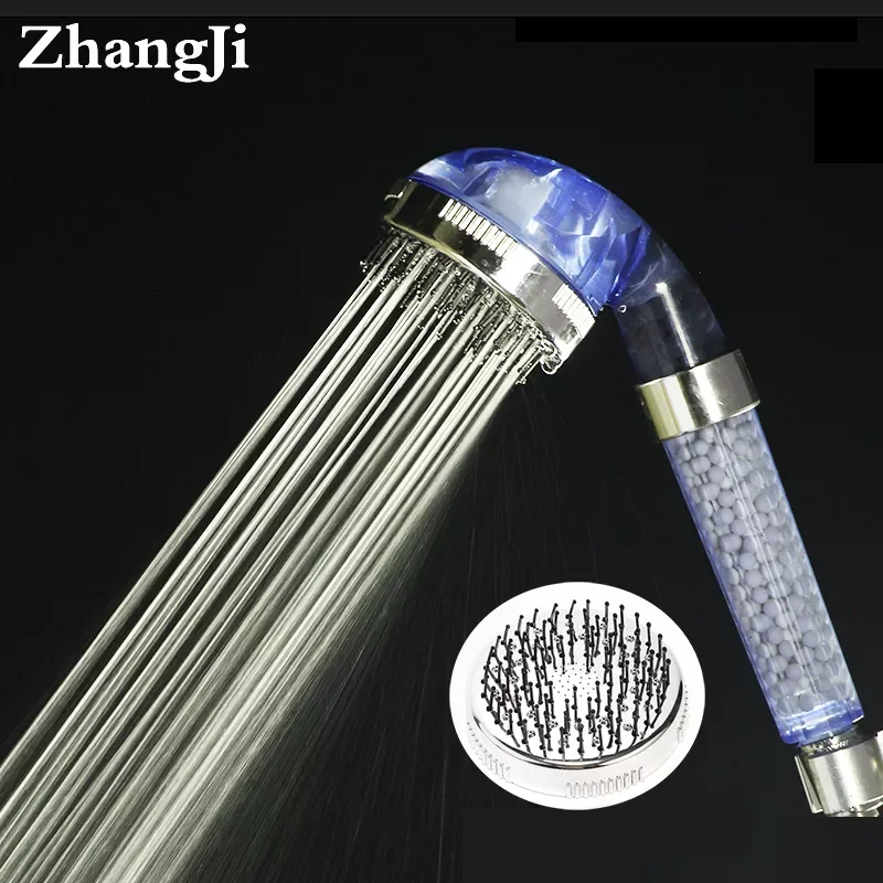 

Zhangji suitable for Women Adjustable 3 Jetting high pressure Shower head SPA Filter Handled Water Saving Comb massage Nozzle