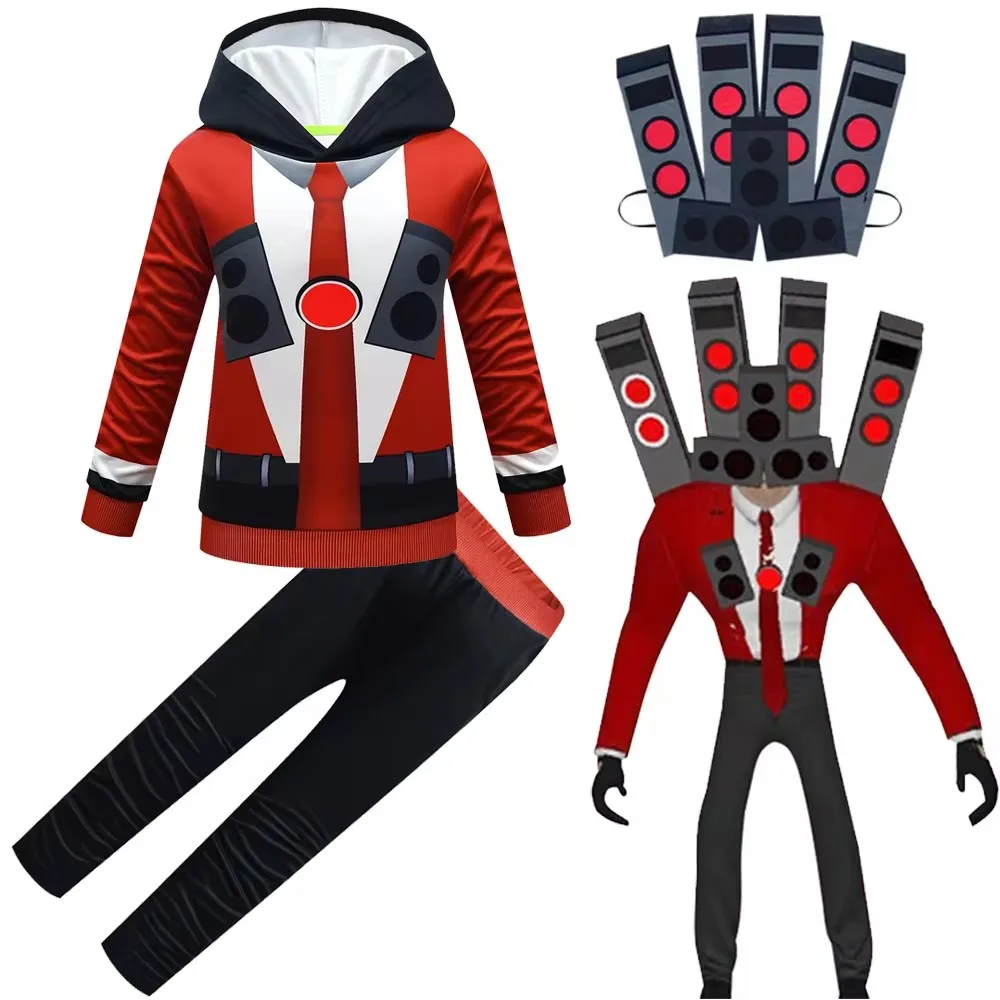 Высококачественный костюм в туалет Skibidi мужская толстовка с аудиокамерой модель