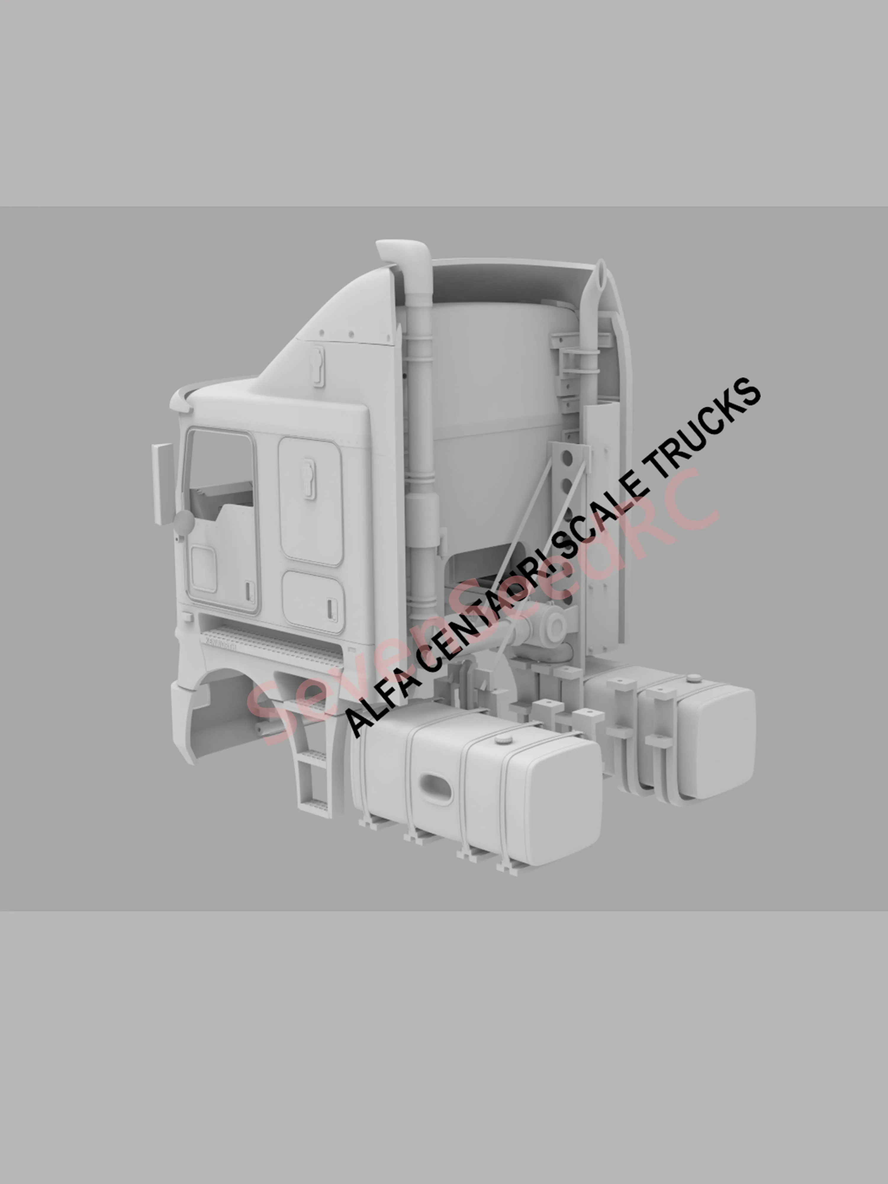 Фото Грузовик с 3D принтом KENWORTH K-200 AERO 1/14 Статическая точечная модель JDM Tamiya Lesu Lxy Scaleclub SCX10 Trx Crossrc №3