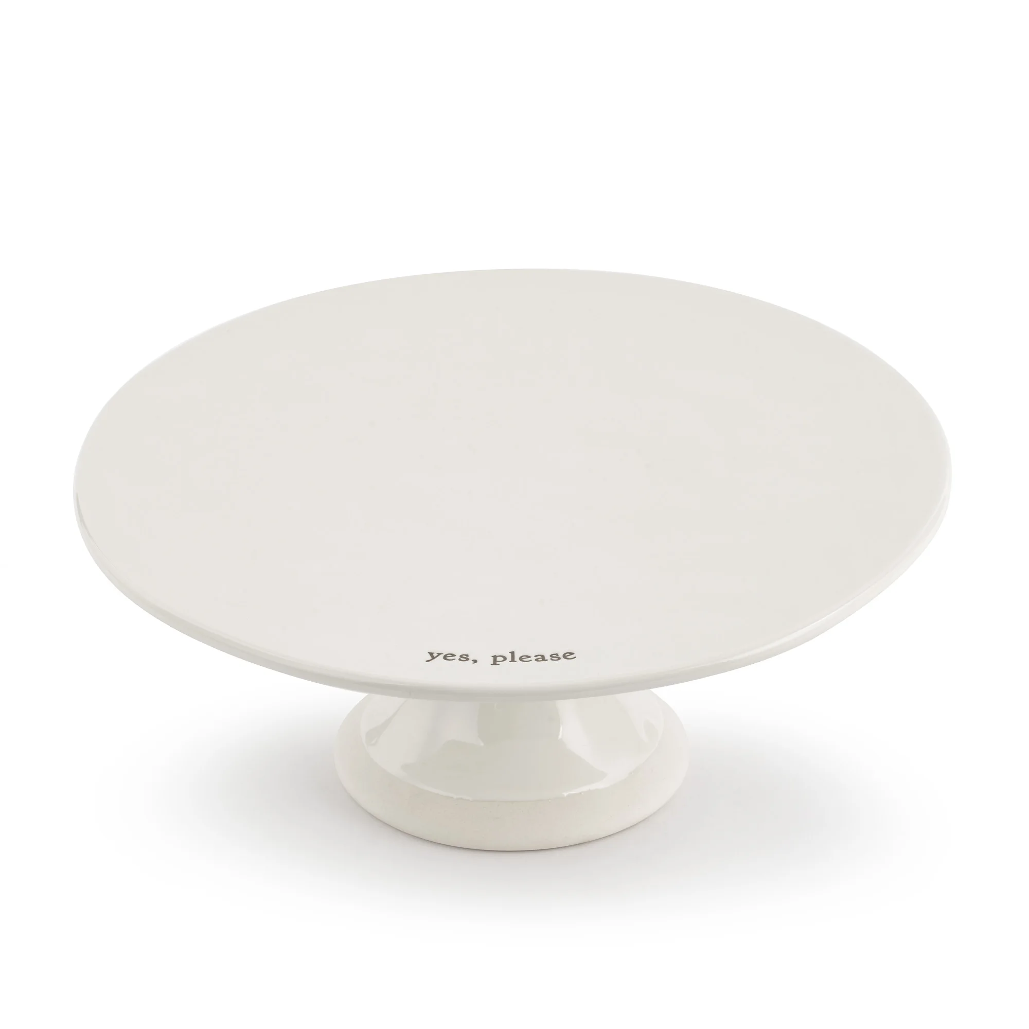 

Yes Please Classic White 11 x 11 x 4 Inch Stoneware Pedestal Cake Stand