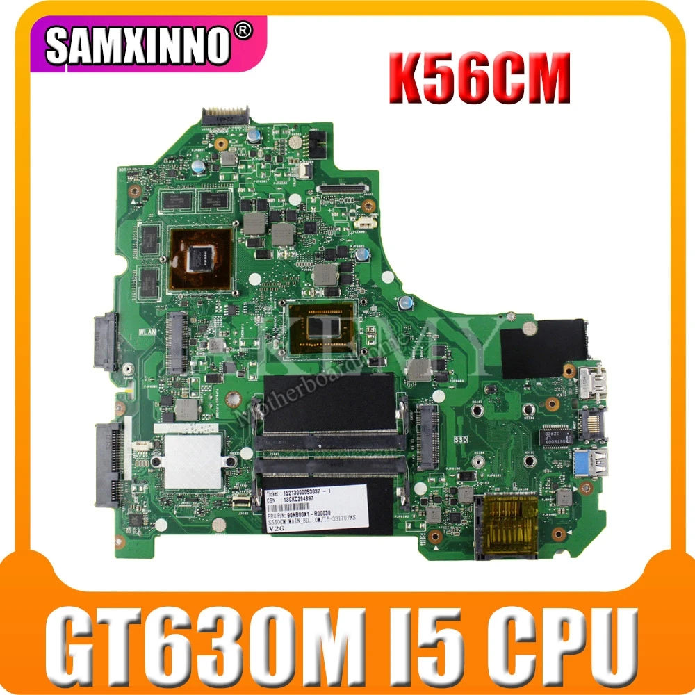 

K56CM Laptop Motherboard for ASUS S56C S550C K56CB A56C K56C Notebook Mainboard with GT630M/GT635M GT740M GPU I3 I5 I7 CPU