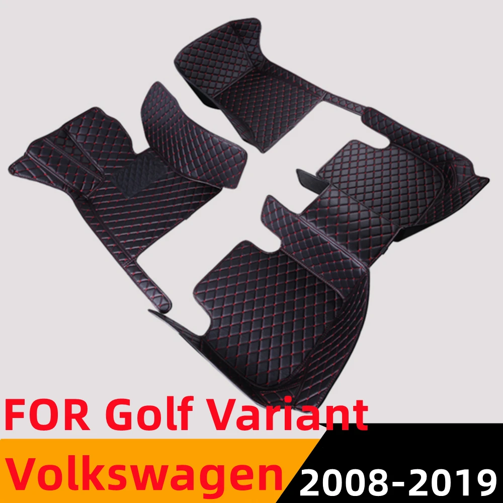 

Sinjayer Waterproof Leather Custom Fit Car Floor Mats Front & Rear FloorLiner Auto Carpet For Volkswagen VW Golf Variant 2008-19