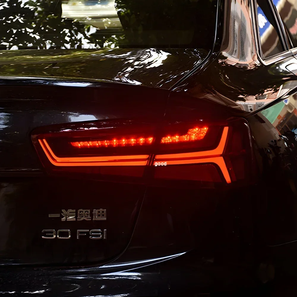 Фото Авто задние фонари в сборе для Audi A6 C7 A6L S6 2012-2015, светодиодные задние фонари автомобиля, обновленный стример, указатели поворота, аксессуары №5