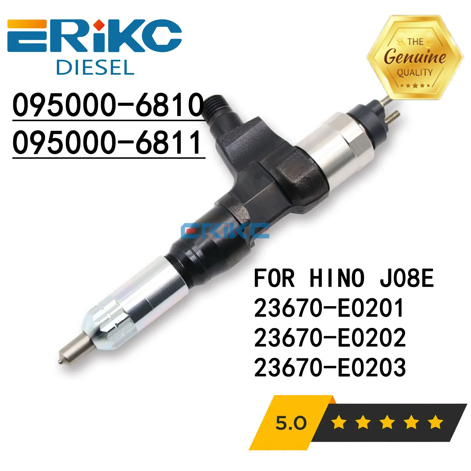 095000 -6810 -6811 Форсунка Common Rail 23670-E0201 23670-E0202 23670-E0204 для DENSO HINO J08E 23670-E0203
