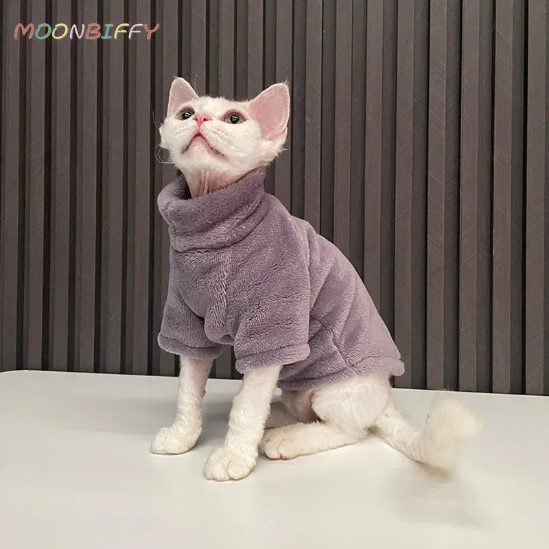 

Pet Clothes Sphinx Sweater Autumn Winter Thicken Keep Warm Fashionable Small Cat Dog Vest Soft Wool Clothes