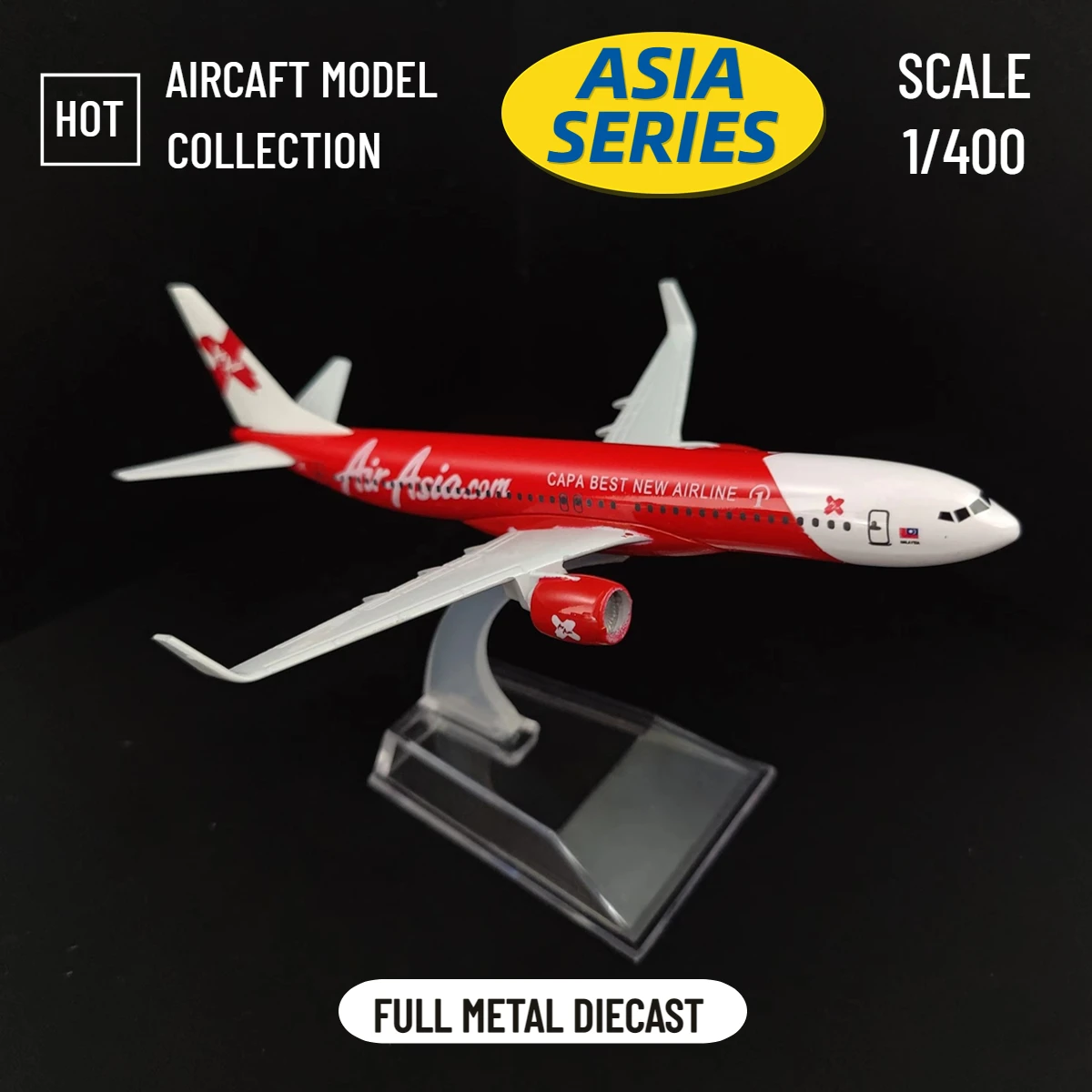 

Scale 1:400 Metal Aircraft Replica 15cm Malaysia Air Asia Airline Boeing Airbus Plane Aviation Model Miniature Gift for Boy Girl