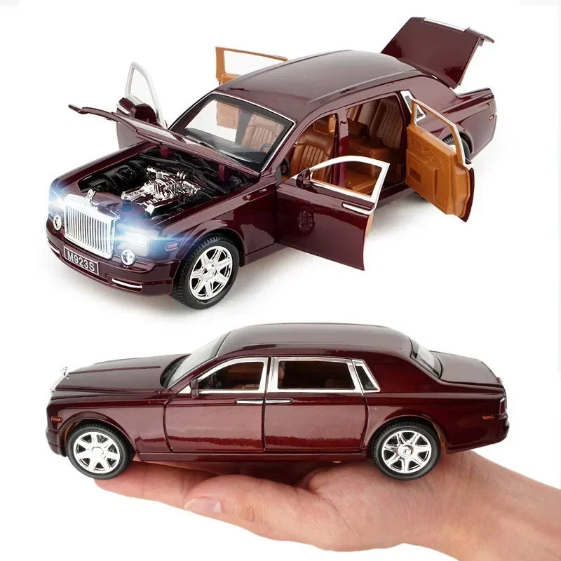 Модель автомобиля из сплава в масштабе 1:24 Rolls Royce Phantom металлическая Игрушечная