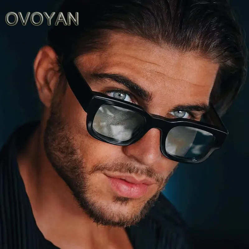 OVOYAN 2023 небольшая оправа Квадратные Солнцезащитные очки Мужские Винтажные