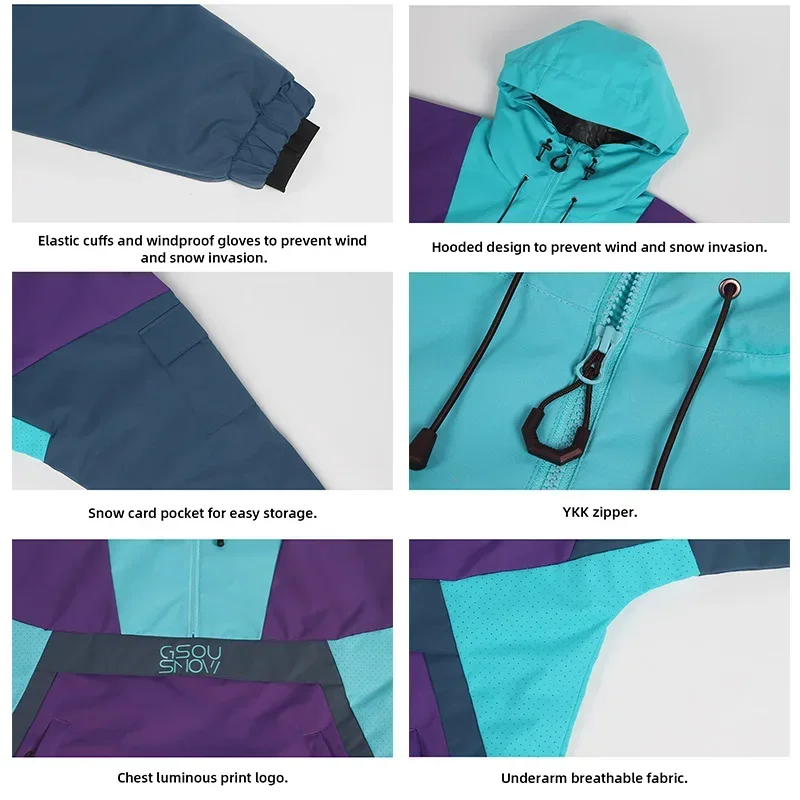 Новые лыжные костюмы для женщин и мужчин уличные куртки сноуборда комбинезоны