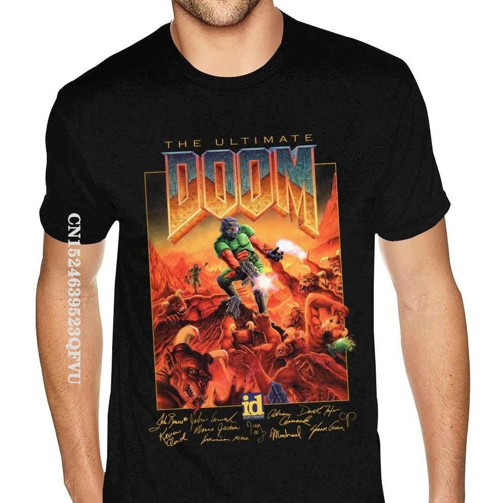 Doom T Shirt uomo videogioco T-Shirt in cotone per uomo donna camicie Casual Top Tees cotone uomo Top T-Shirt Casual all'ingrosso