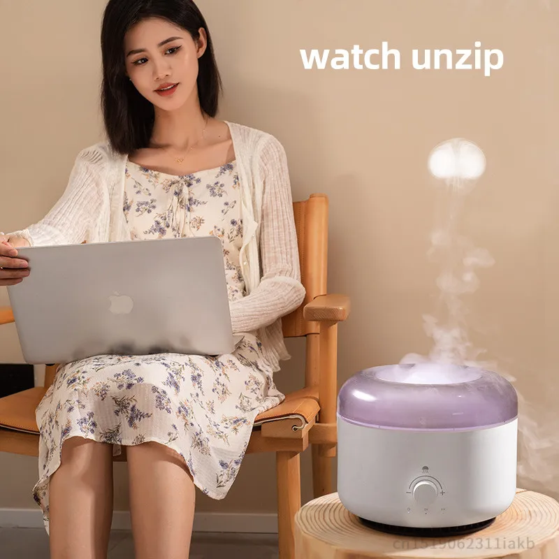 2022 New Jellyfish Aromatherapy Machine Humidifier Spit Circle Large-capacity Humidifier Colorful Atmosphere Light Air Purifier