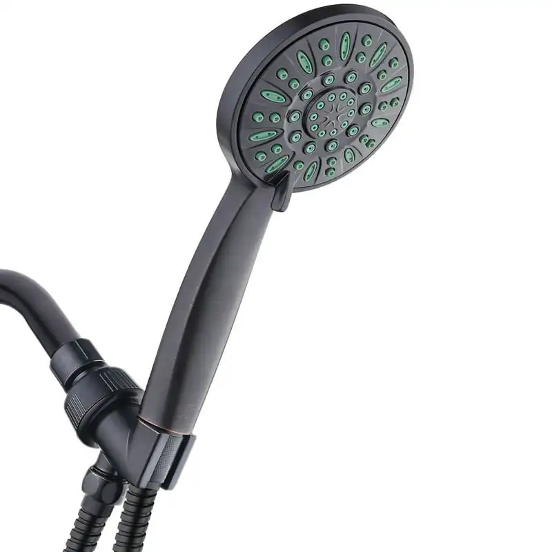 

6- Luxury Handheld Shower with ANTIMICROBIAL Nozzle Protection from Germs & Bacteria, Premium Stainless-Steel Hose, Overhead Br