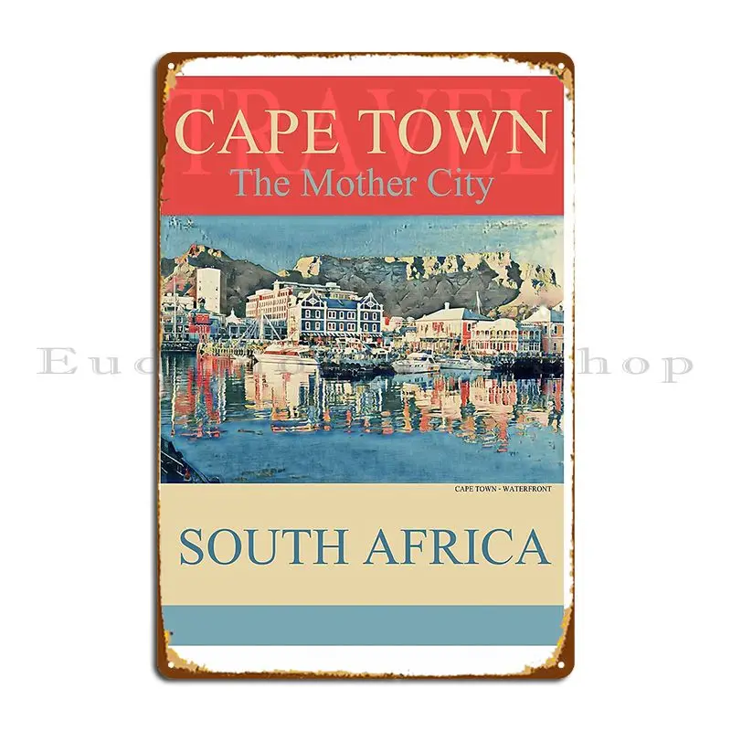 Плакат на побережье Кейптаун для путешествий металлический плакат гостиной