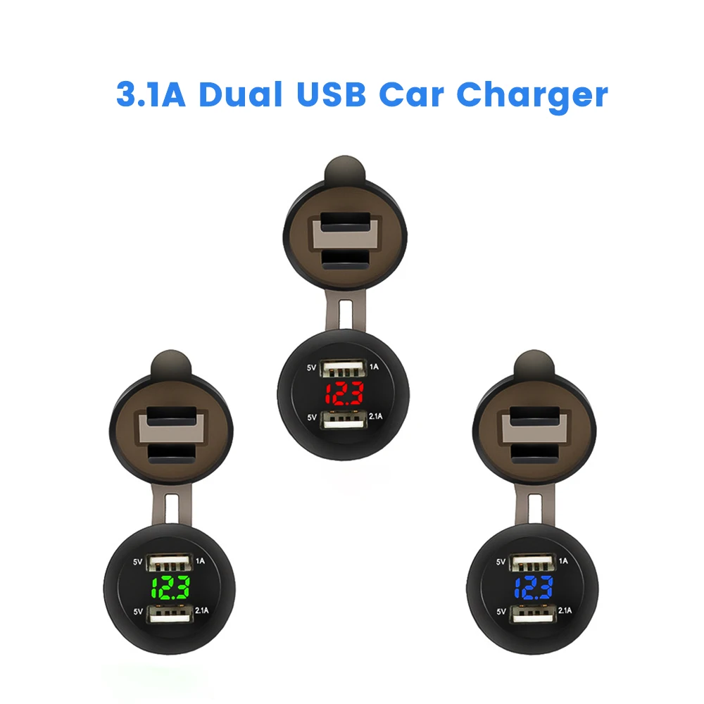 Универсальное автомобильное зарядное устройство с USB-разъемом тумблер