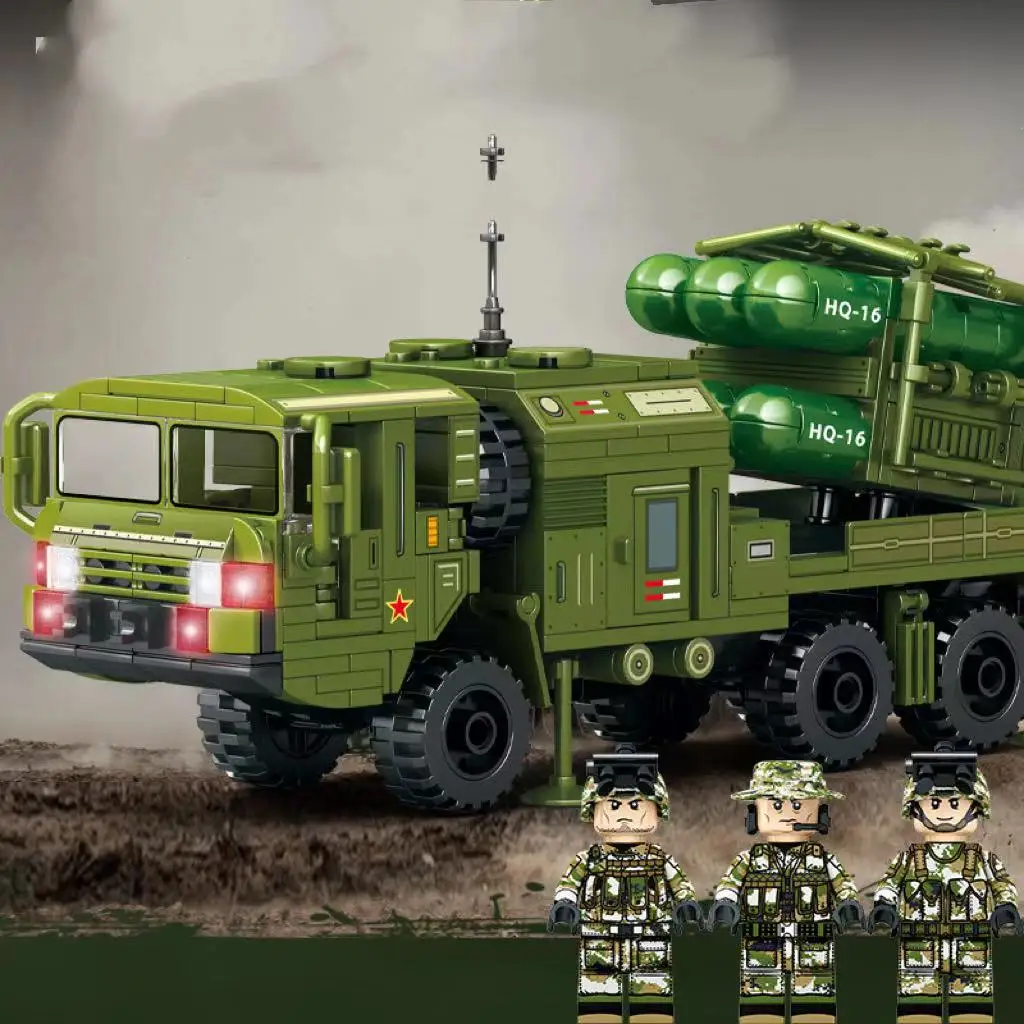 

Building Block Fire Army Cultural and Creative 105716 Air Defense Missile Military Assembly Building Block Boy