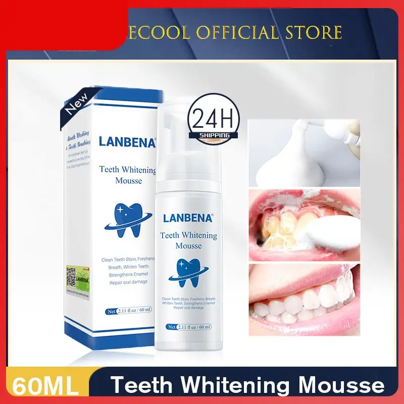 

Fresh Shining Tooth Cleaning Mousse Toothpaste TEETH WHITENING Oral Health Care Removes Plaque Stains Bad Breath 60ml TSLM1