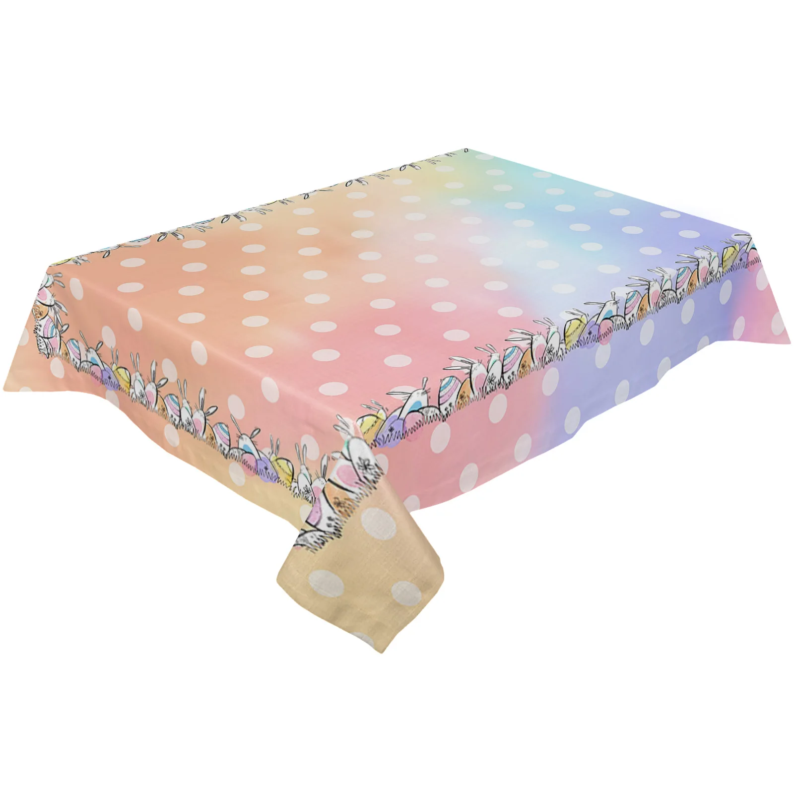 

Скатерть в виде Пасхальных Кроликов и яиц, водонепроницаемая