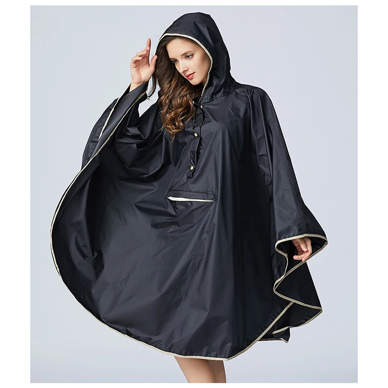 

New Stylish Raincoats for Women Long Poncho Colorful Waterproof Rain Coat with Hood